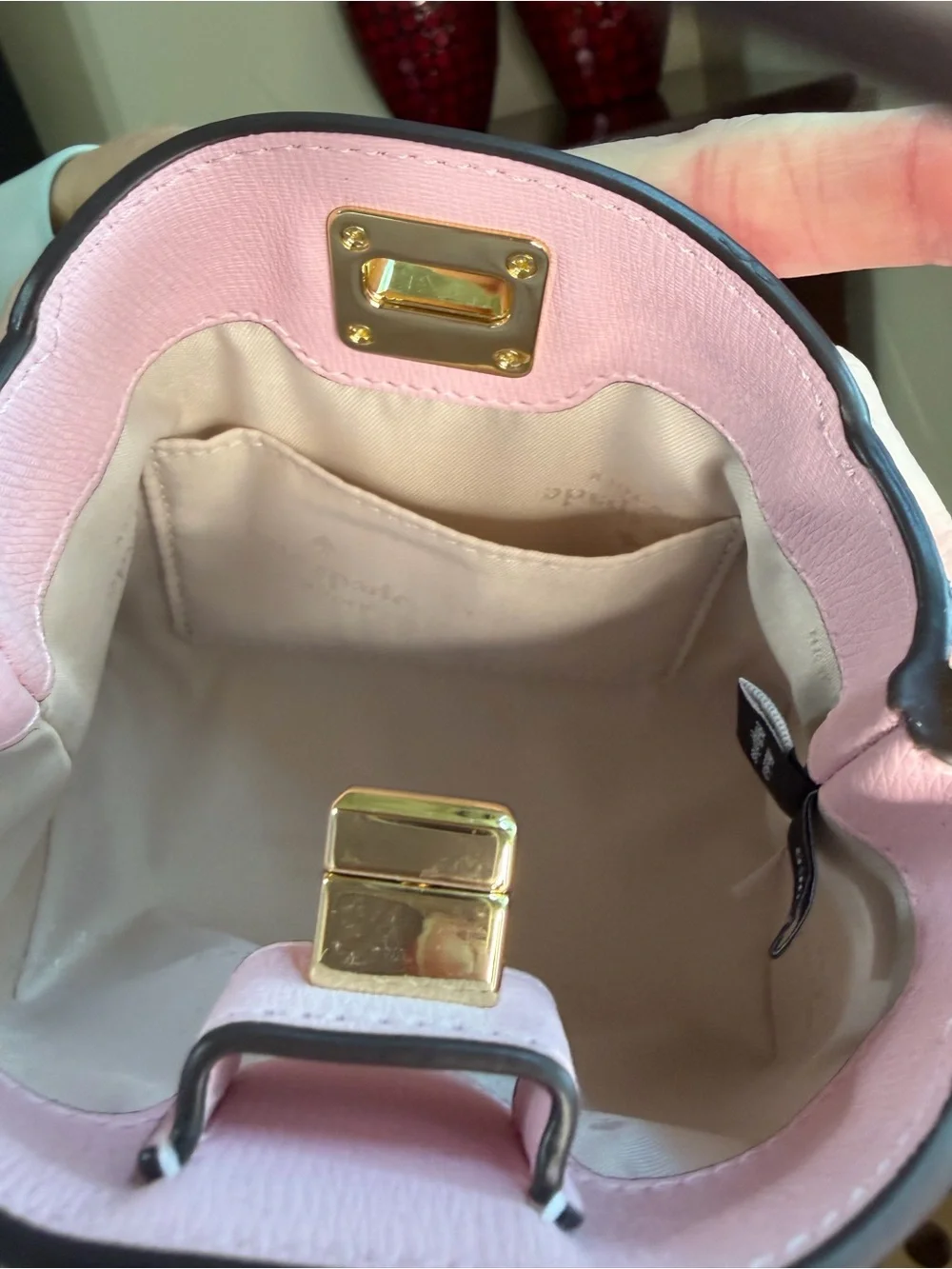 Kate Spade Phoebe Mini Top Handle Crossbody Pink, White and Orange Colorblock - Picture 11 of 16